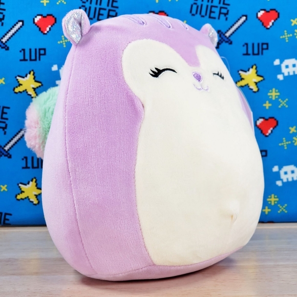 Squishmallow Sydnee the Lavender Squirrel 8" UltraSoft Stuffed Plush Toy NWT - Picture 2 of 12